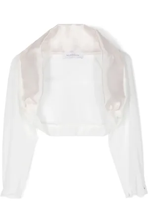 MONNALISA Shawl-collar cropped jacket