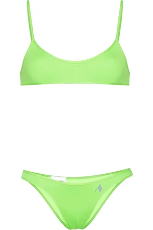 The Attico Rubberised-logo bikini
