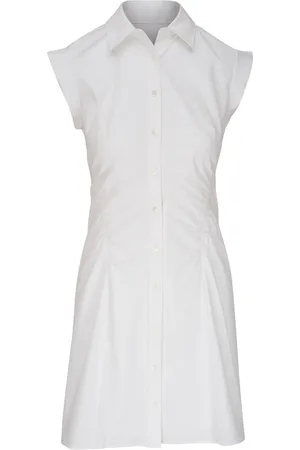 VERONICA BEARD Cap-sleeve gathered shirtdress
