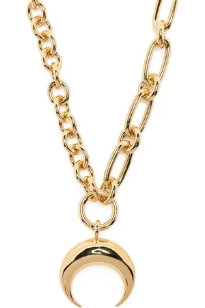 Marine Serre Regenerated Moon-pendant necklace