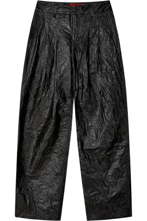ECKHAUS LATTA Coated-finish straight-leg trousers