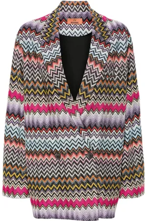 Missoni Zigzag-woven double-breasted blazer
