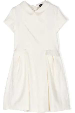 Emporio Armani Logo-jacquard inverted-pleat dress