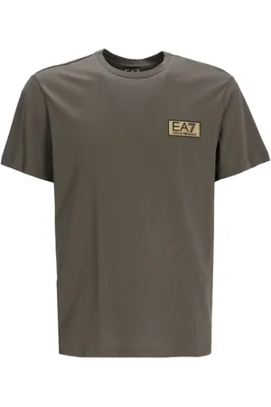 EA7 Logo-patch cotton T-shirt