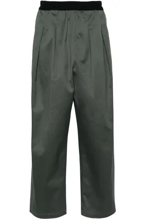 Maison Margiela Pleated cotton trousers