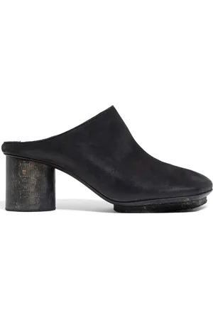 UMA WANG Block-heel leather mules