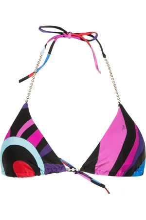 Puccini Marmo-print bikini top
