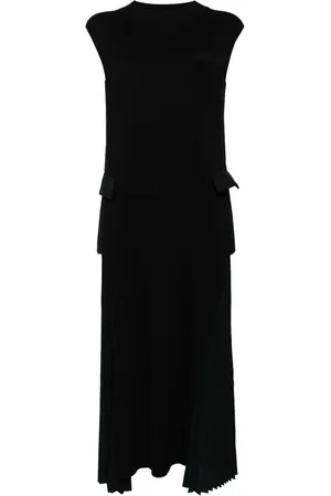 SACAI Sleeveless ribbed-knit maxi dress