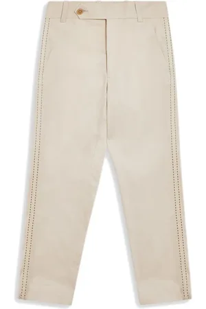 Maison Ava Logo-embroidered straight-leg trousers