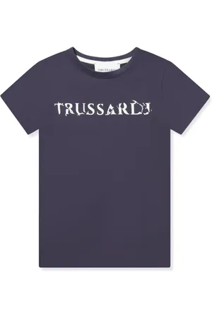 TRUSSARDI JUNIOR monogram-print cotton shirt - White