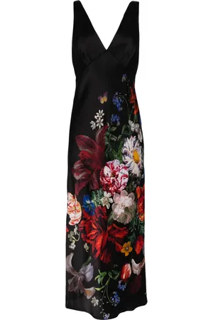 Camilla Floral-print silk slip dress