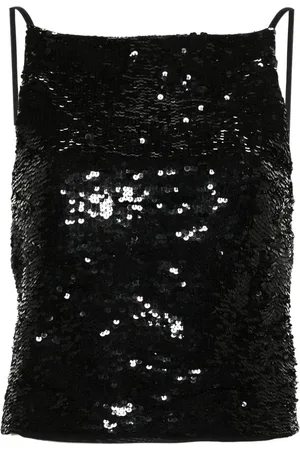P.A.R.O.S.H. Sequin-embellished open-back top