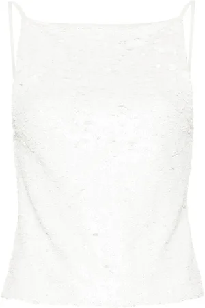 P.A.R.O.S.H. Sequin-embellished open-back top