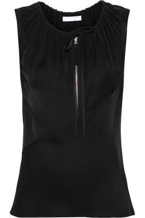 Helmut Lang Ruched half-zip top