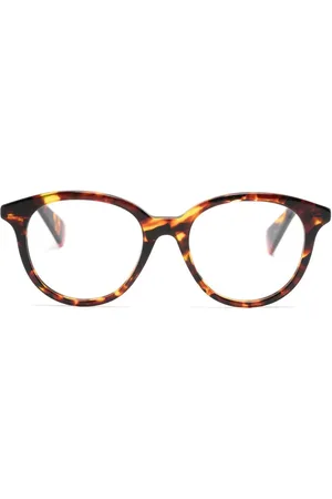 Kenzo Tortoiseshell-effect round-frame glasses