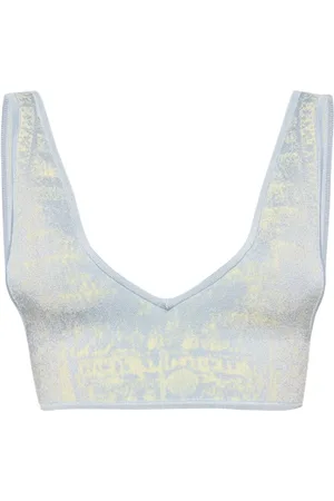 PH5 Fake denim bra-style top