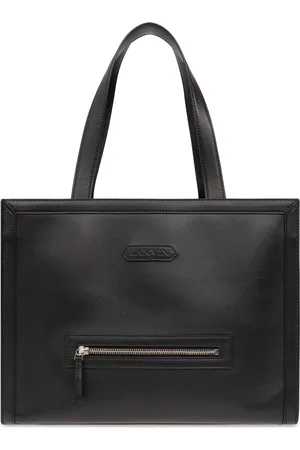 Lanvin Logo-patch leather tote bag
