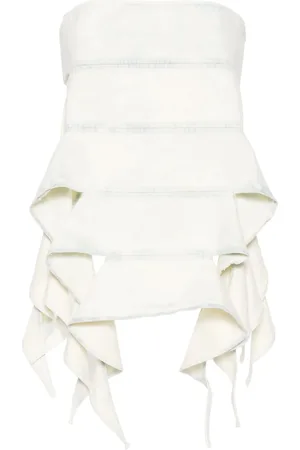 Y / PROJECT Bandeau-style denim top