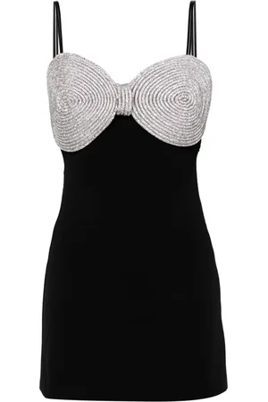 Mach & Mach Crystal-embellished mini dress