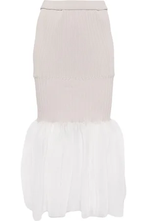 CFCL Fluted Lucent midi mermaid skirt