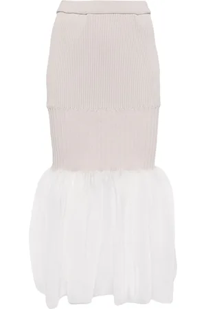 CFCL Fluted Lucent midi mermaid skirt