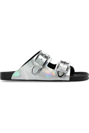 IRO Billie holographic snakeskin-effect sandals
