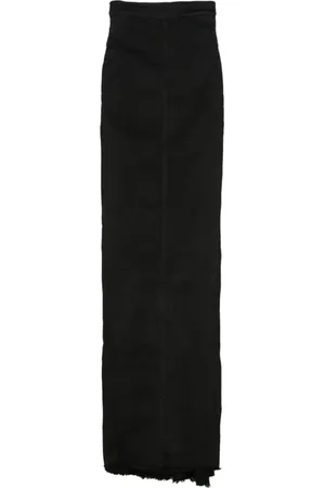Rick Owens Dirt Pillar denim maxi skirt