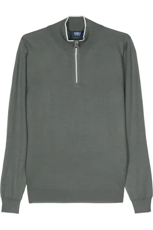 FEDELI Half-zip knit jumper