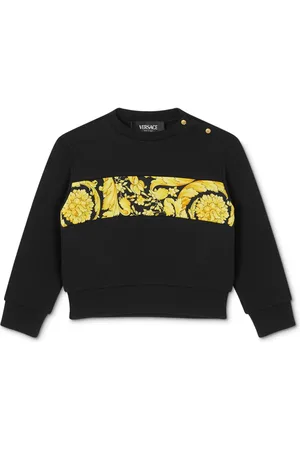 VERSACE Barocco-stripe jersey sweatshirt
