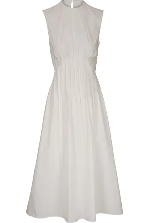 Khaite The Wes pintuck-detail midi dress