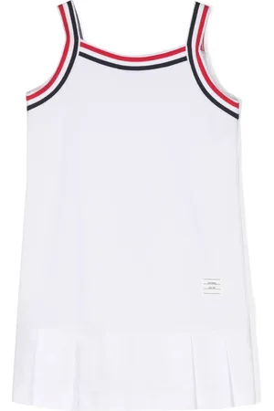 Thom Browne RWB-stripe pleated minidress