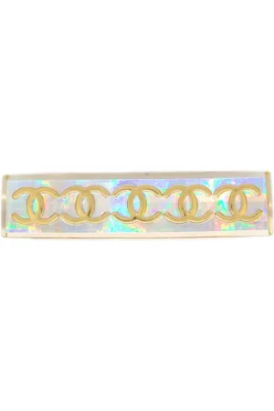 CHANEL 1997 CC iridescent hair clip
