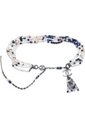 CHANEL 2004 CC pearl-embellished belt