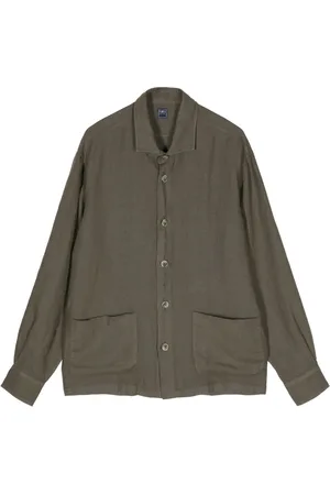 FEDELI Button-up linen shirt