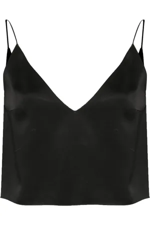 Saint Laurent Cropped V-neck top