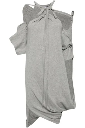 pushBUTTON Asymmetric draped dress