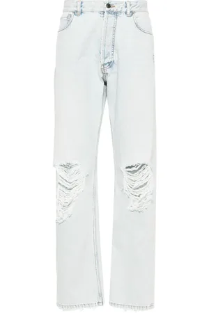 The Row Burted distressed straight jeans