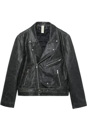 Sunflower Faded leather biker jacket