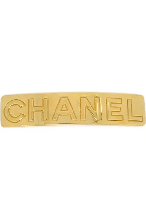 CHANEL 1997 logo-embossed hair clip