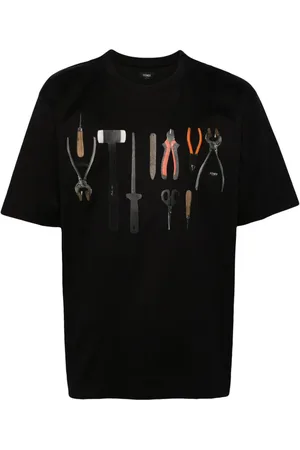 Fendi Tool-print cotton T-shirt