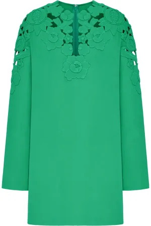 VALENTINO GARAVANI Cut-out floral midi dress