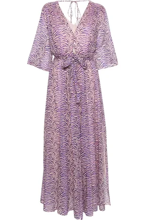 FORTE FORTE Zebra-print belted maxi dress