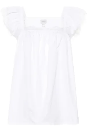 Giambattista Valli Lace-trim poplin blouse