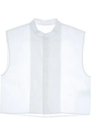 Helmut Lang Sleeveless tuxedo shirt