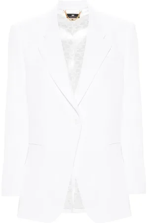 Elisabetta Franchi Single-breasted crepe blazer