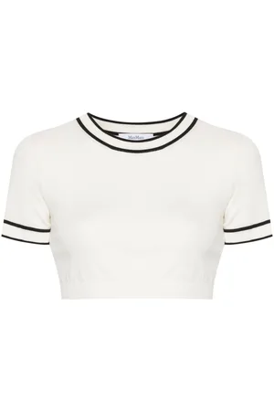 Max Mara Uscio fine-knit crop top