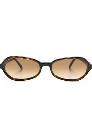 OUR LEGACY Drain tortoiseshell oval-frame sunglasses