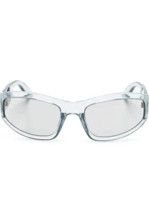 Moschino Logo-lettering biker-frame sunglasses