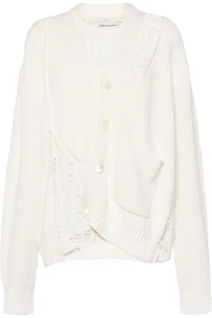 Feng Chen Wang Open-knit layered cotton cardigan