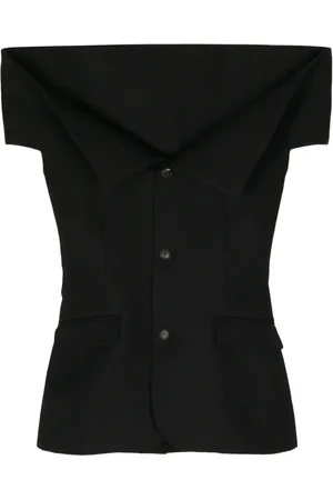EgonLab Off-shoulder single-breasted vest